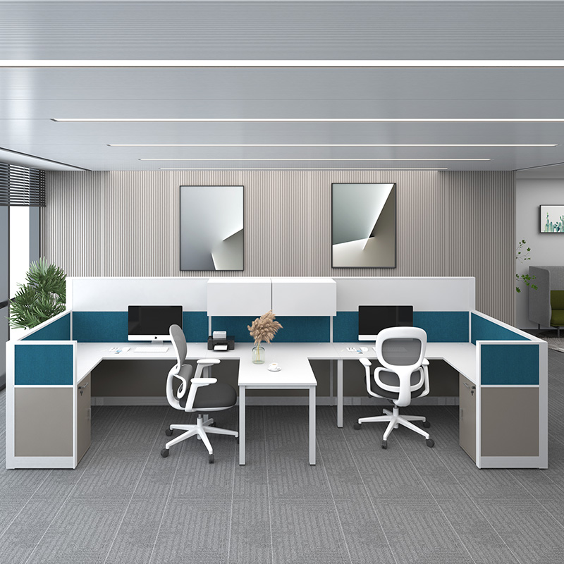 L shaped office cubicle