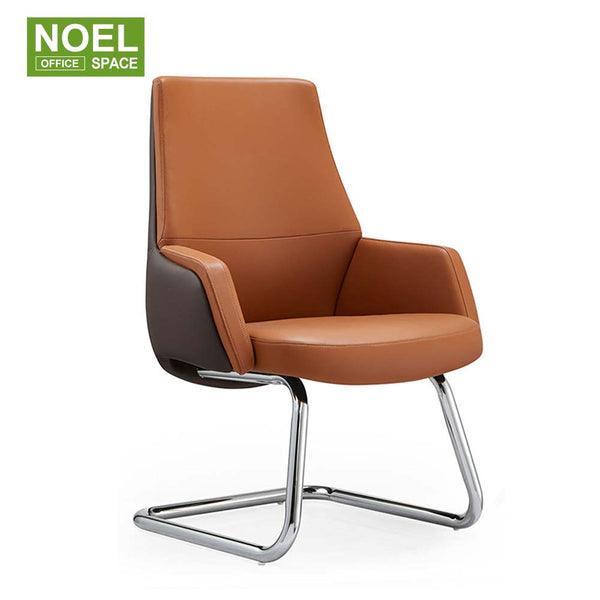 Carla-V (Orange) – Faux Leather Mid-Back Visitor Chair Carla-V (Orange) – Faux Leather Mid-Back Visitor Chair
